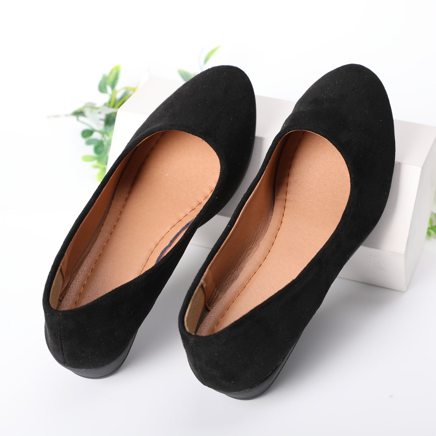 Elegant Black Comfort  Style Slip On Loafers