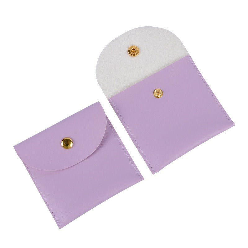 Jewelry bag leather buckle storage bag