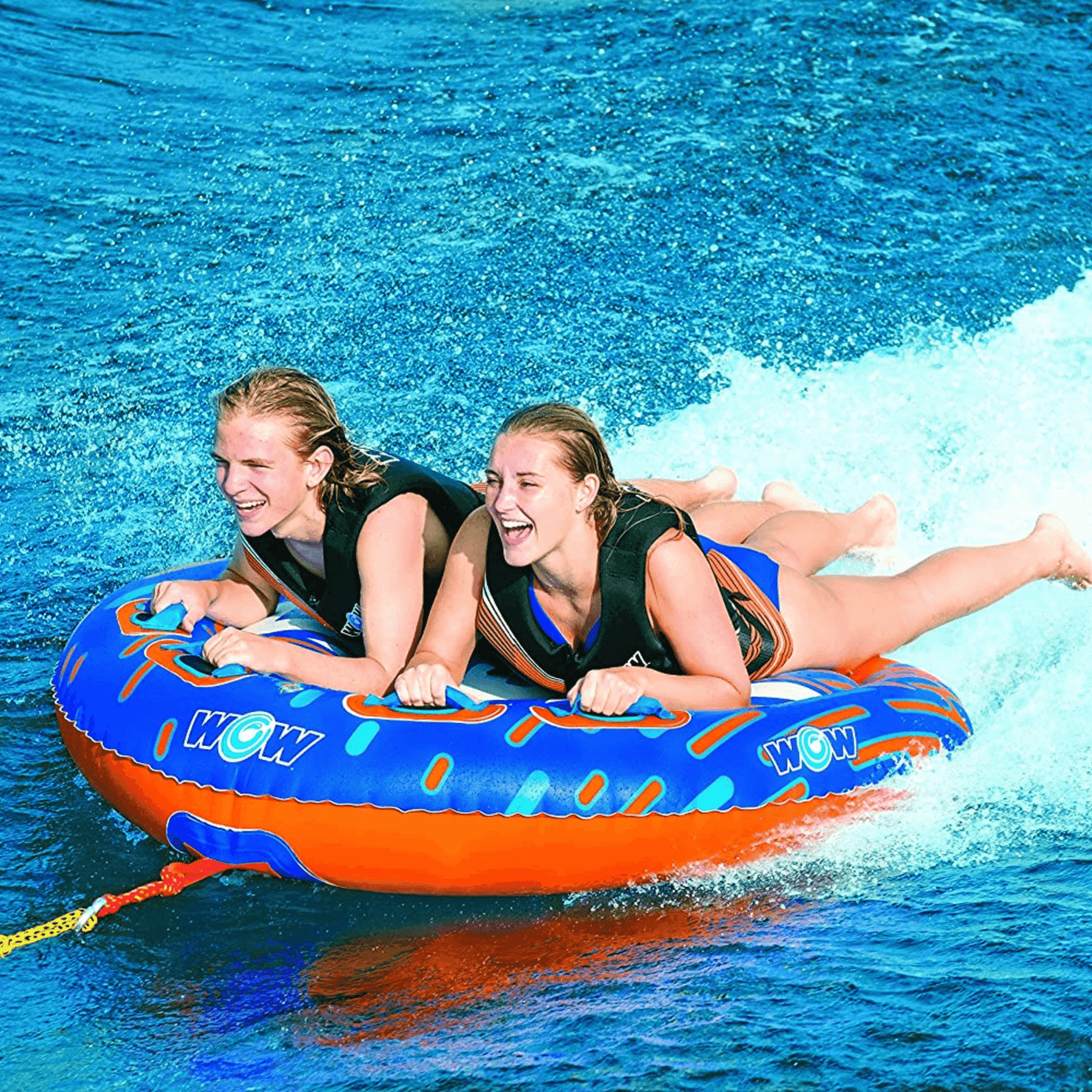 WOW Watersports Nova 2 Person Towable Deck Tube with Foam Handles