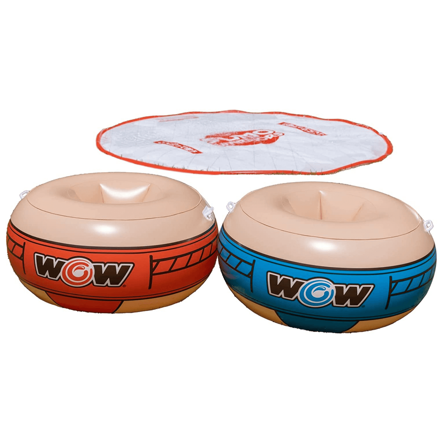 WOW Watersports 10ft Sumo Wrestling Spray Pad with 2 Sumo Belly-Bumpers