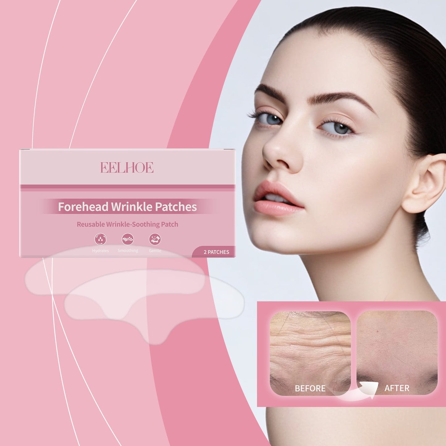 Forehead Patch Lifts, Nourishes, Nourishes, Moisturizes And Reduces Wrinkles