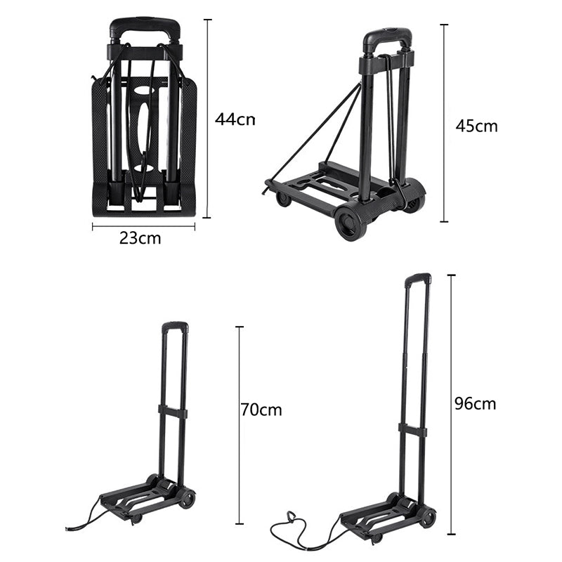 Foldable portable carts: wheel, luggage, hand truck, trolley, travel - shopping, household.