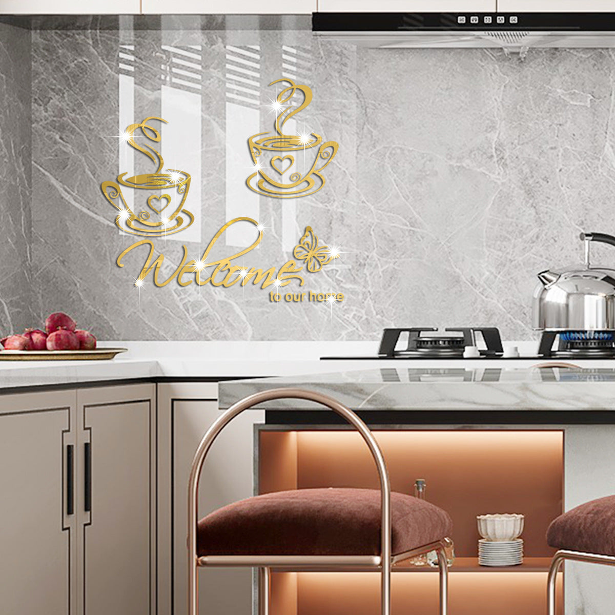 JM3537Mirror wall stickers acrylic decoration self-adhesive living room bedroom restaurant