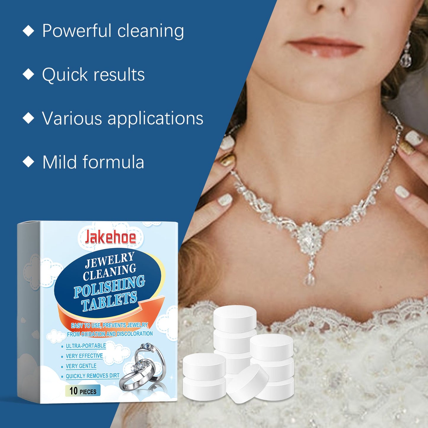 Jewelry Cleaning Effervescent Tablet Jewelry Decontamination Care Cleaning Jewelry Ring Bracelet Cleaning Effervescent Tablet