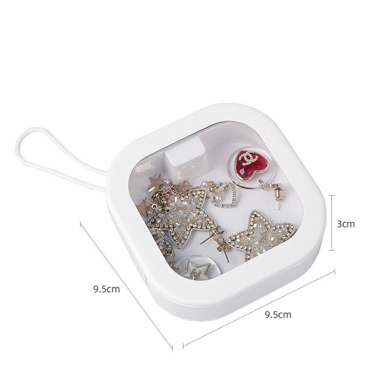 Jewelry box, portable travel storage box, hair accessories, earrings, earrings, bracelets, necklaces, headbands, portable push b