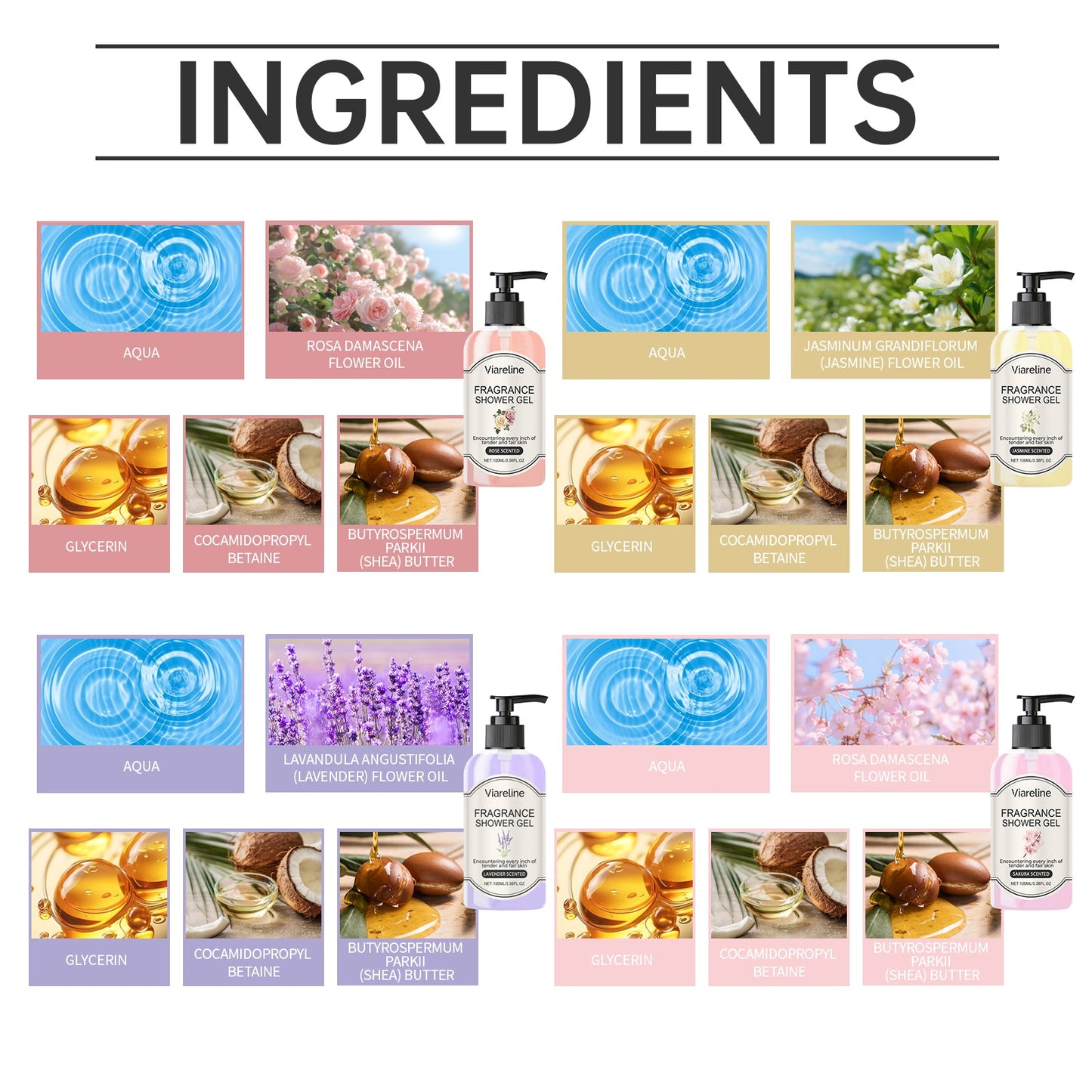 Fragrant Body Wash (Jasmine Fragrance) Moisturize And Moisturize Skin To Improve Dry Women's Body Wash