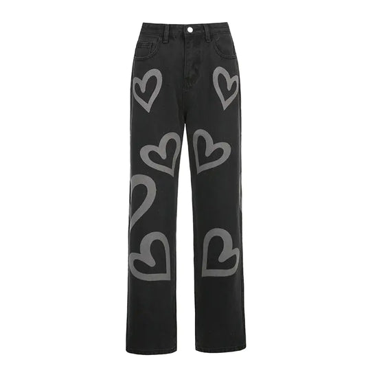 Love Graffiti High-Rise Straight-Leg Jeans
