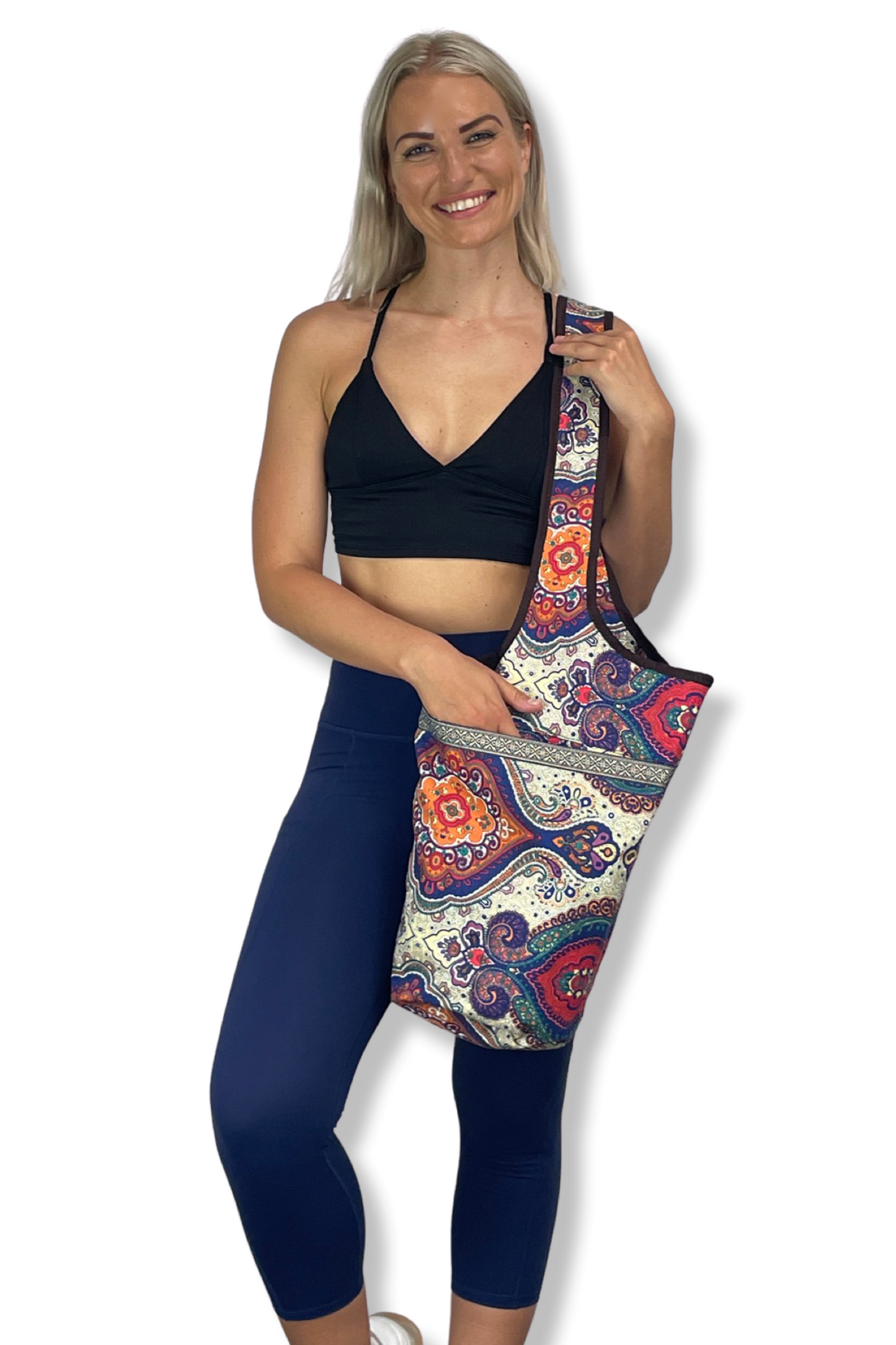 JupiterGear Yoga Mat Carrying Tote Bag with Large Size Pockets | Multipurpose and Fit Most Size Mats