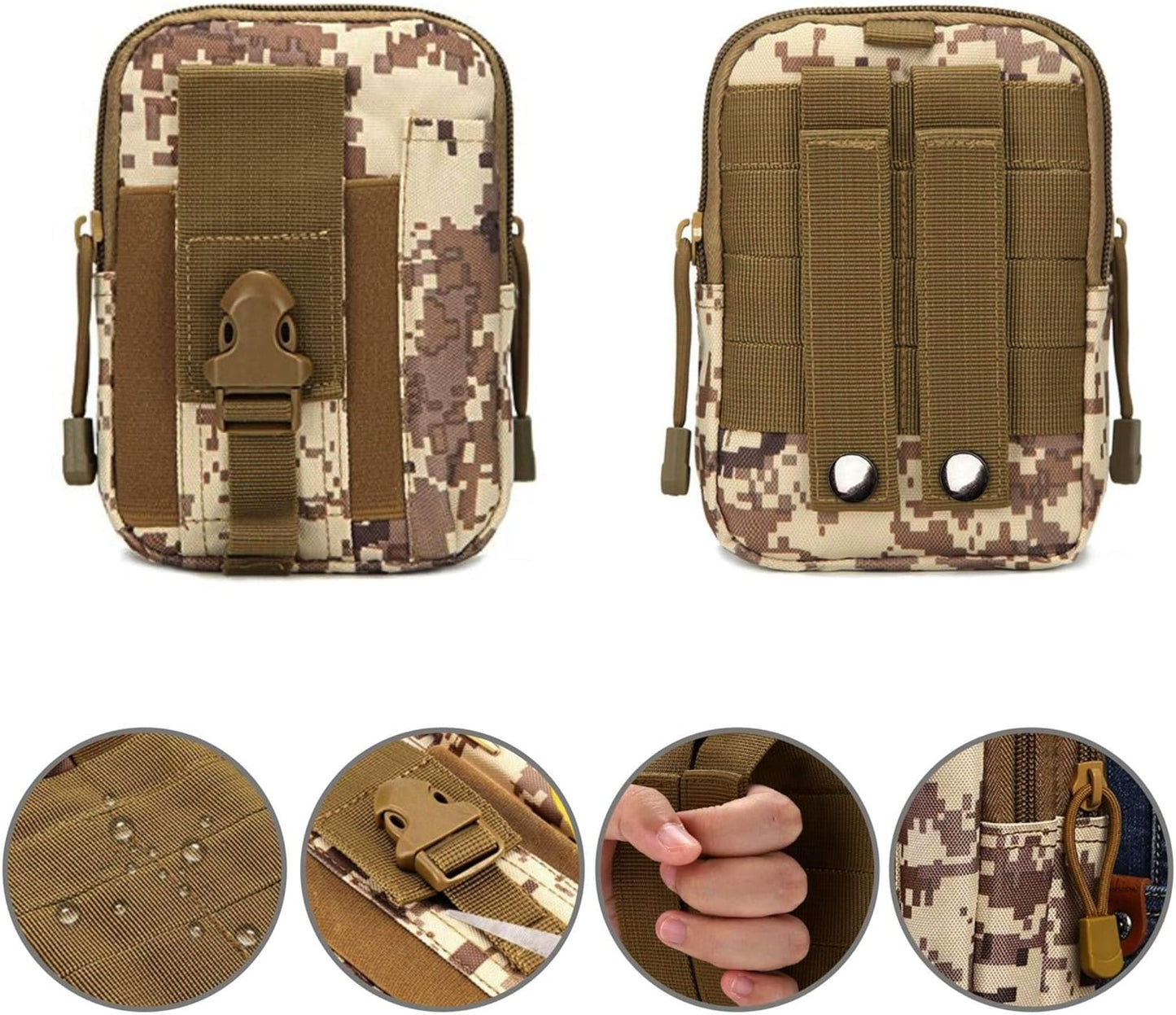 JupiterGear Tactical MOLLE Military Pouch Waist Bag for Hiking, Running and Outdoor Activities