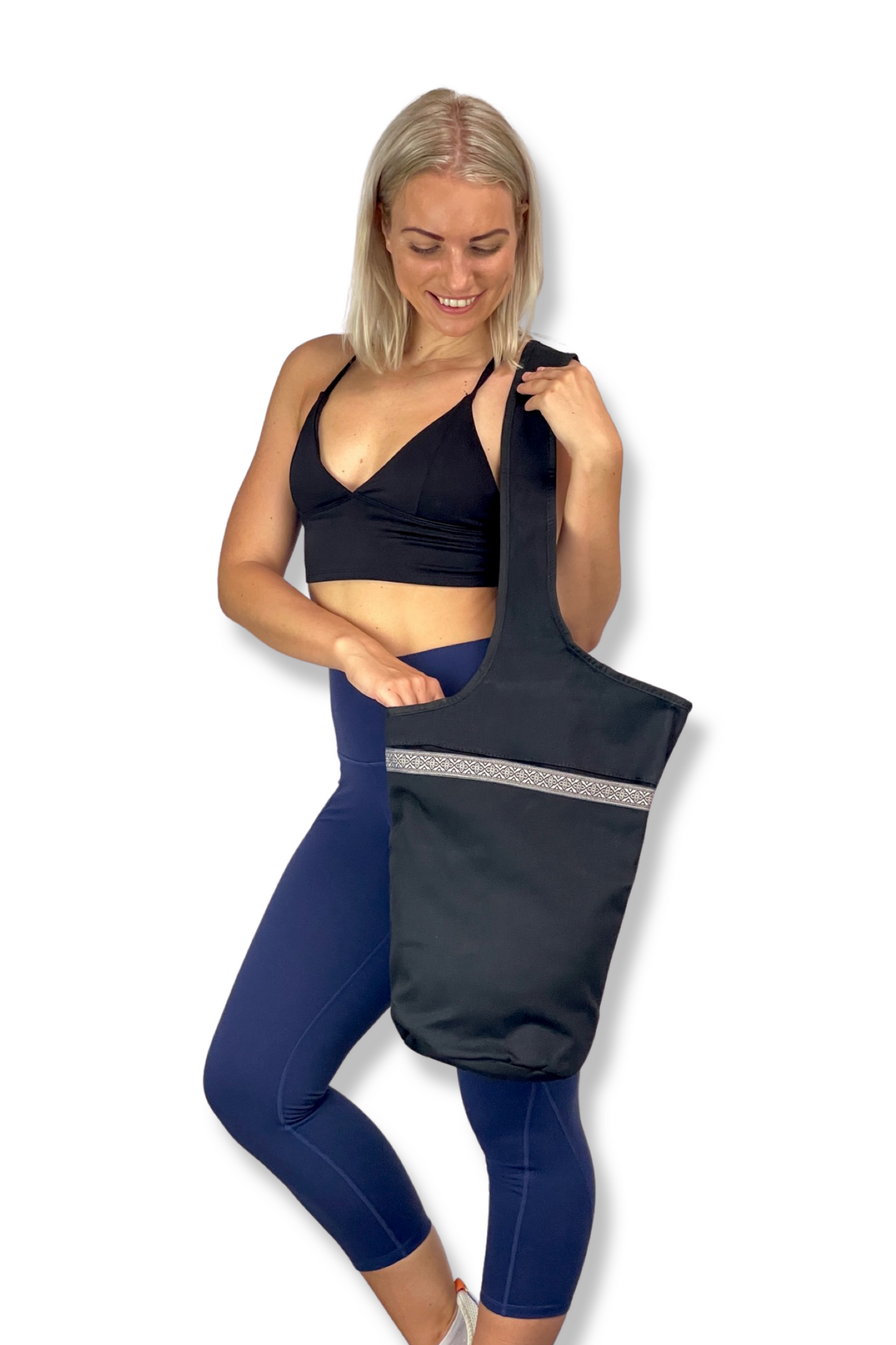 JupiterGear Yoga Mat Carrying Tote Bag with Large Size Pockets | Multipurpose and Fit Most Size Mats
