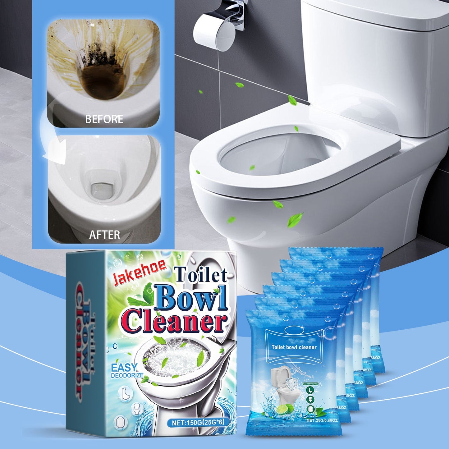 Foam Toilet Cleaning Powder, Household Toilet Decontamination Toilet Cleaner Stubborn Stains And Scale Cleaning Powder