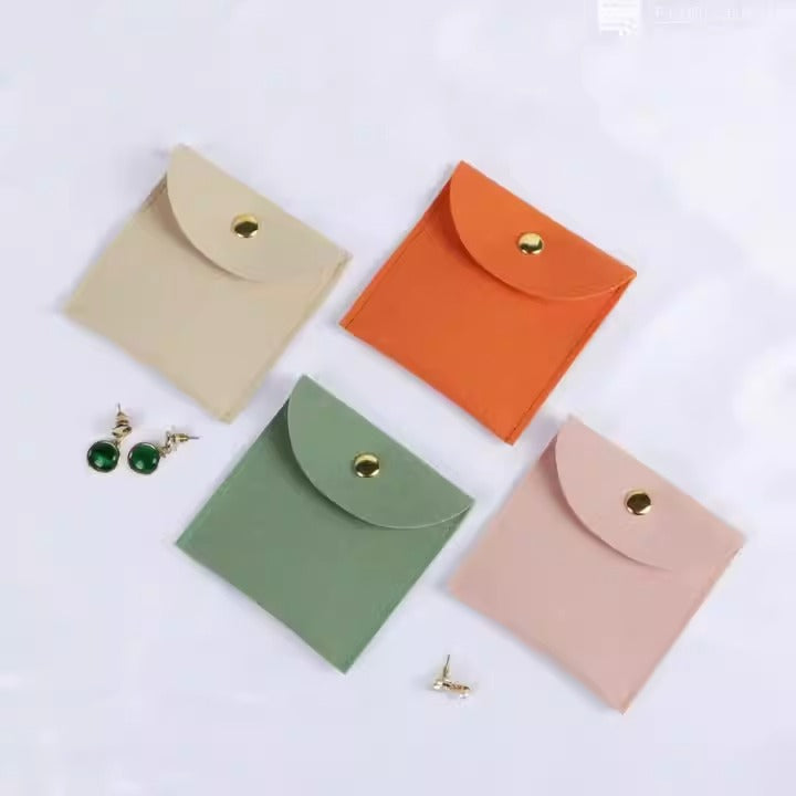 Jewelry bag leather buckle storage bag