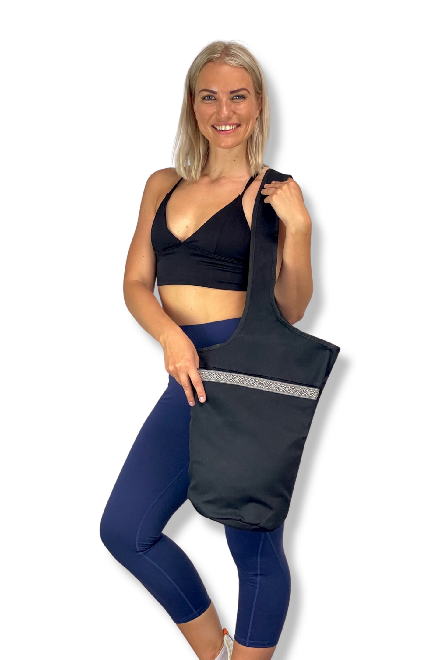 JupiterGear Yoga Mat Carrying Tote Bag with Large Size Pockets | Multipurpose and Fit Most Size Mats