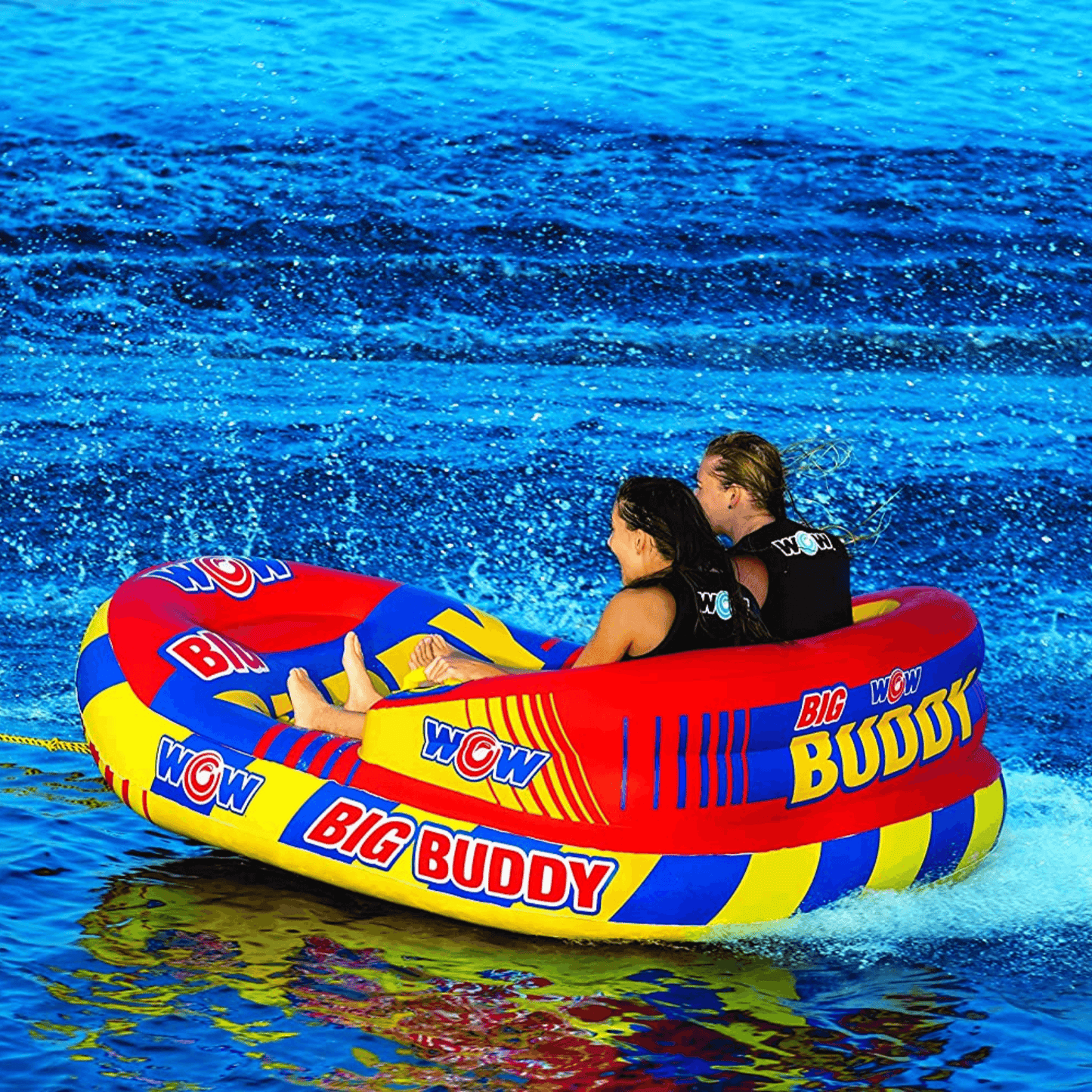 WOW Watersports Big Buddy 2 Person 2P Towable with Extra-Long Sidewalls