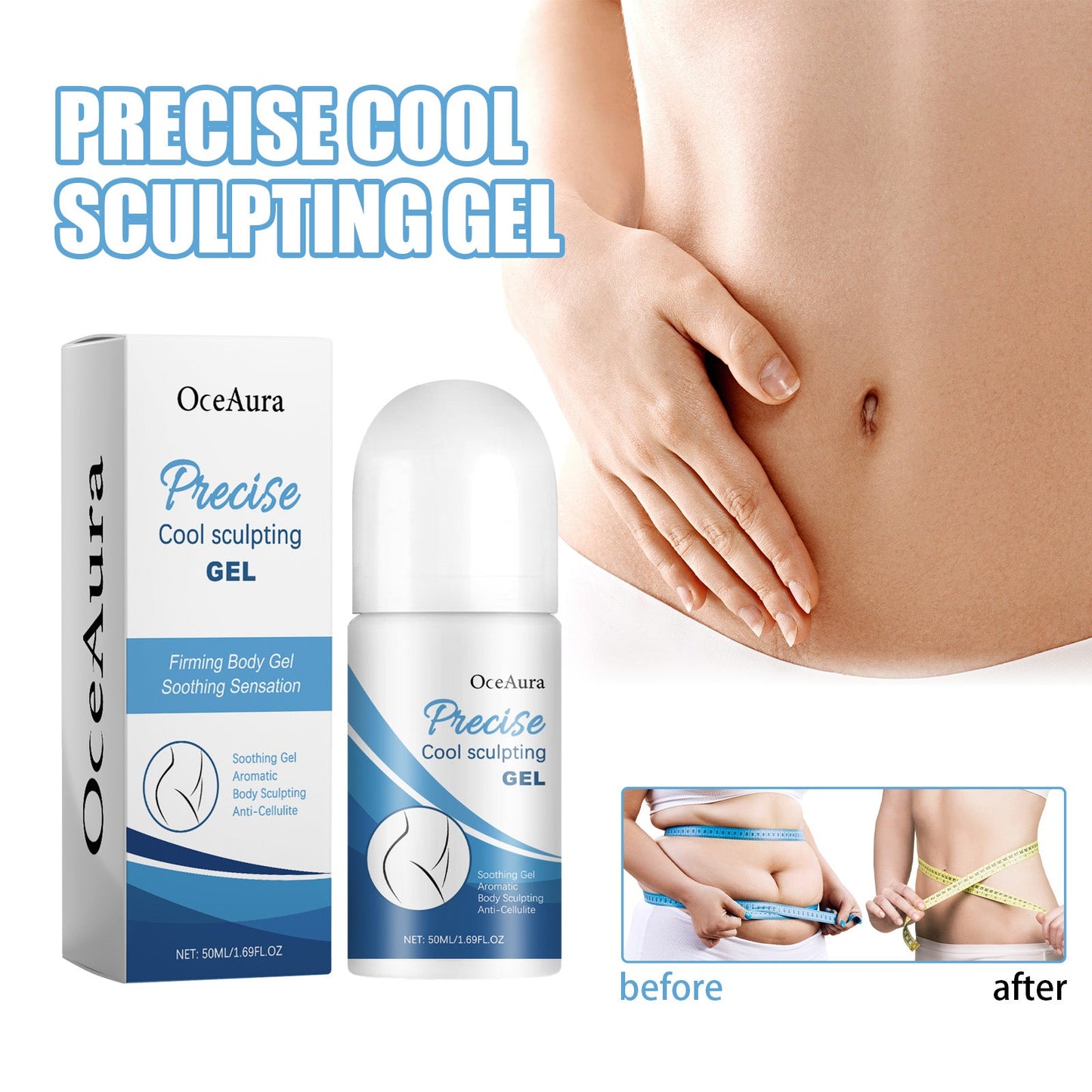 Precise Cool Sculpting Gel, Firming Thigh Muscles Abdominal Fat Shaping Slimming Body Care Ball