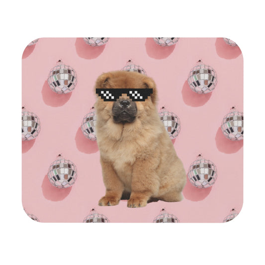 Retro Disco Chow Chow Mouse Pad