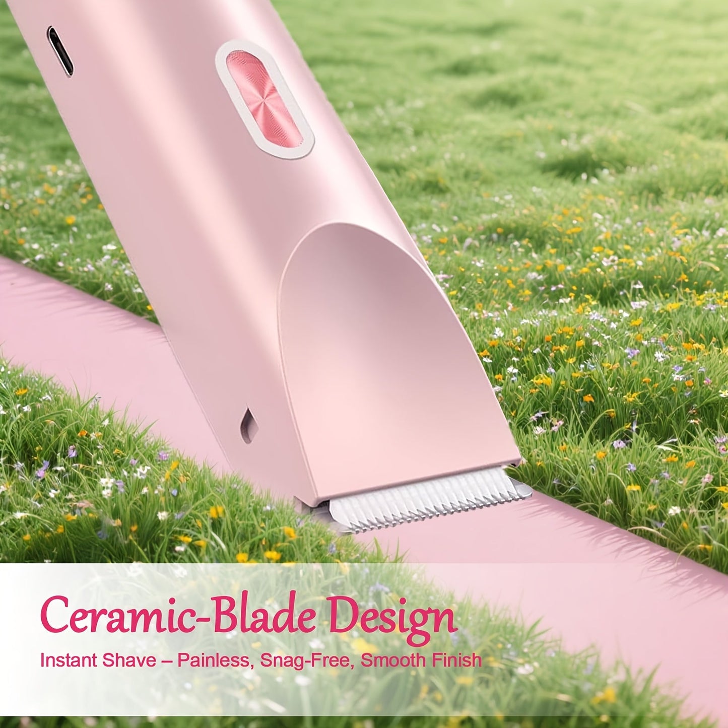 Pink Dual Head Electric Shaver  Bikini Trimmer US Powered Waterproof