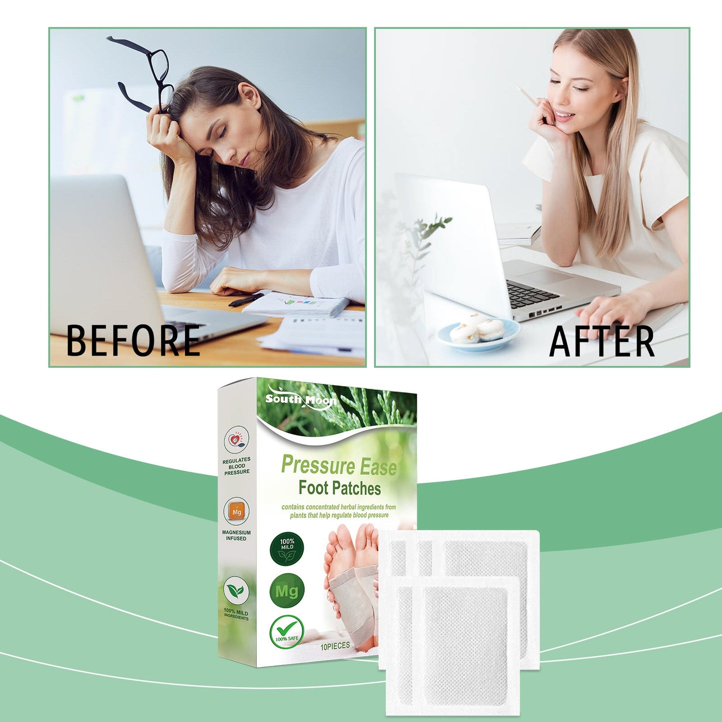 Foot Patch, Herbal Nourishing Daily Foot Body Care Gentle Soothing Treatment Patch