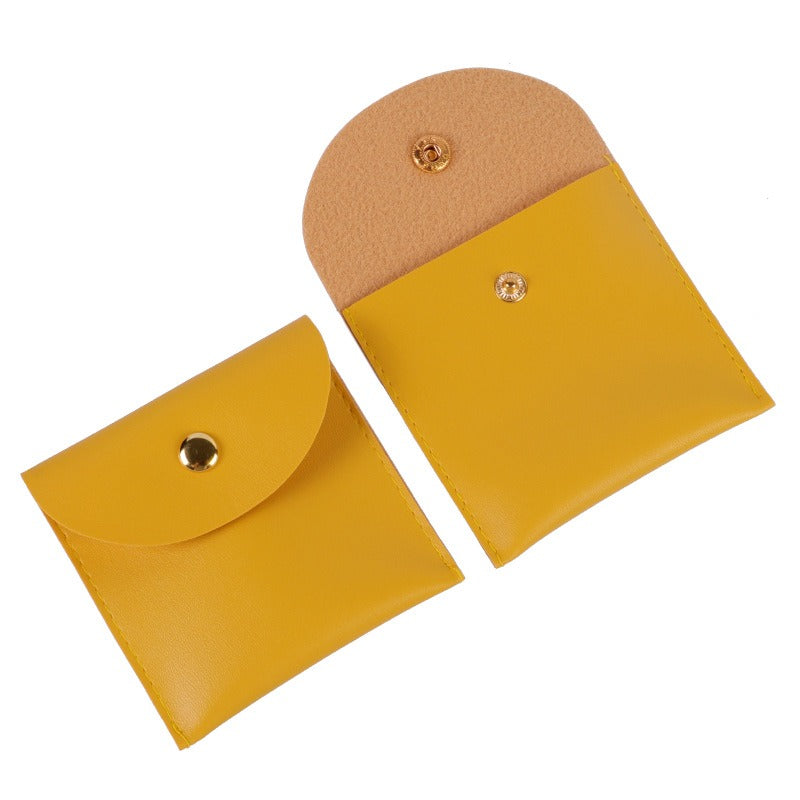 Jewelry bag leather buckle storage bag