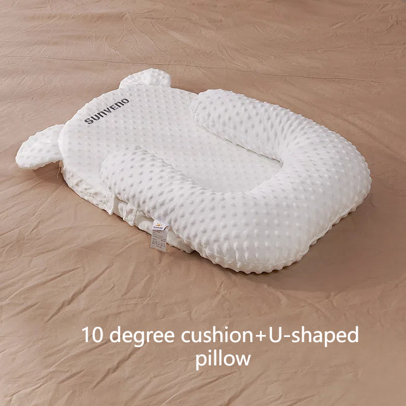 Four season anti milk overflow and choking pillow baby feeding tool baby anti spitting slope pad