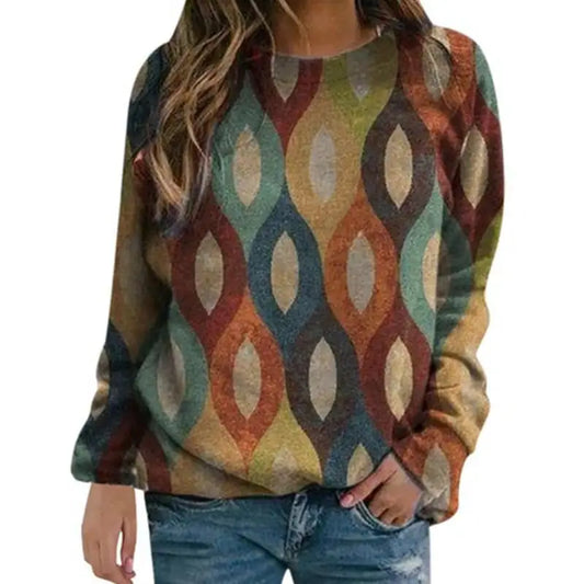 Urban Casual Patterned Sweater for Women