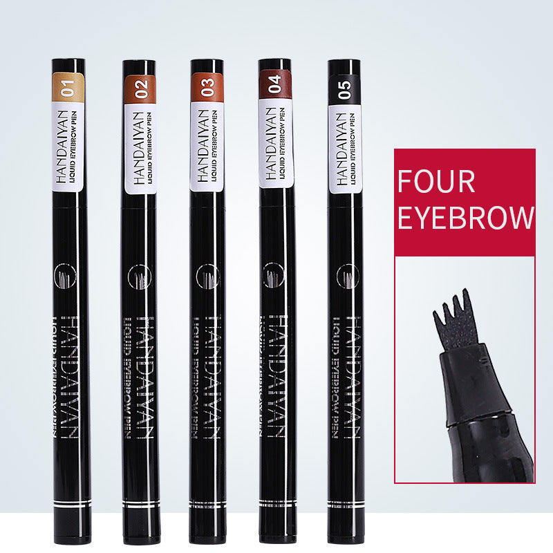 Four Head Eyebrow Pencil Liquid Eyebrow Pencil Very Fine Micro Carving Eyebrow Pencil Waterproof And Durable
