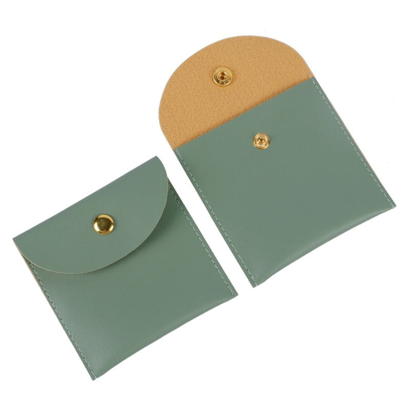Jewelry bag leather buckle storage bag