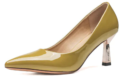 Pointed Toe Chunky Heel Shoes for Women