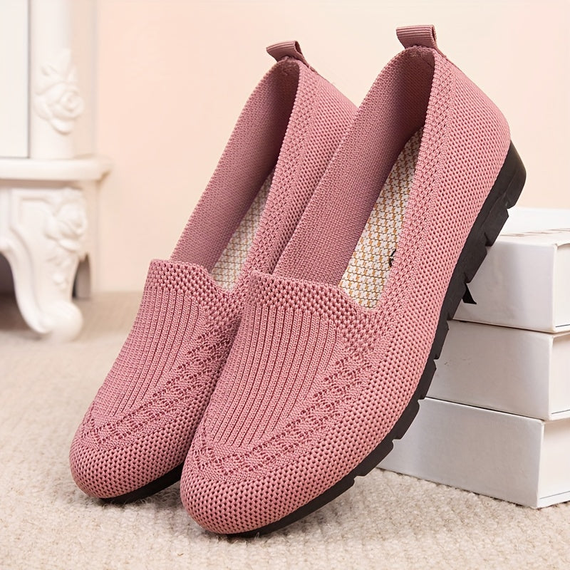 Women's Comfy Solid Color Knit Loafers