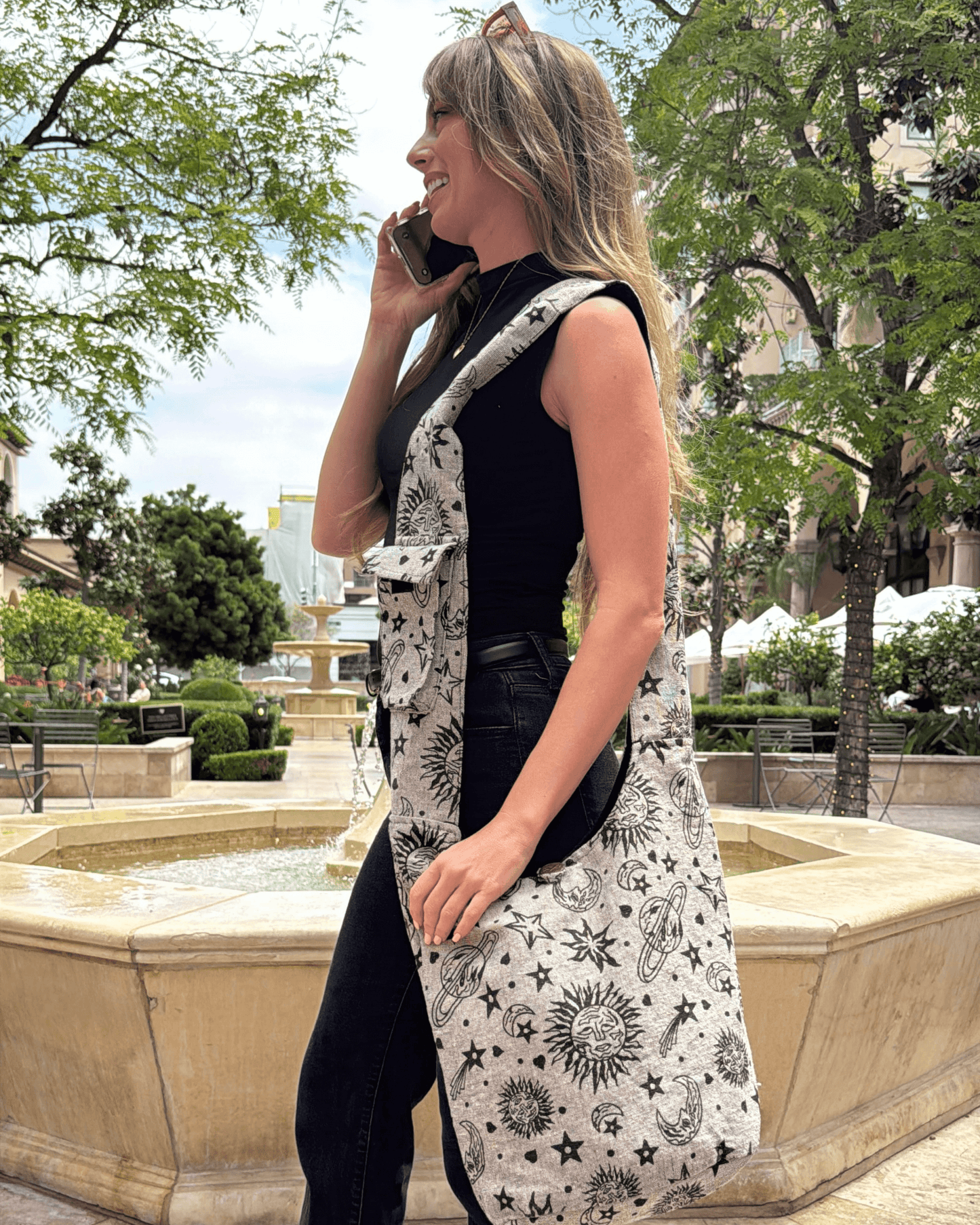 Kathmandu Collection Celestial Print Hobo Bag