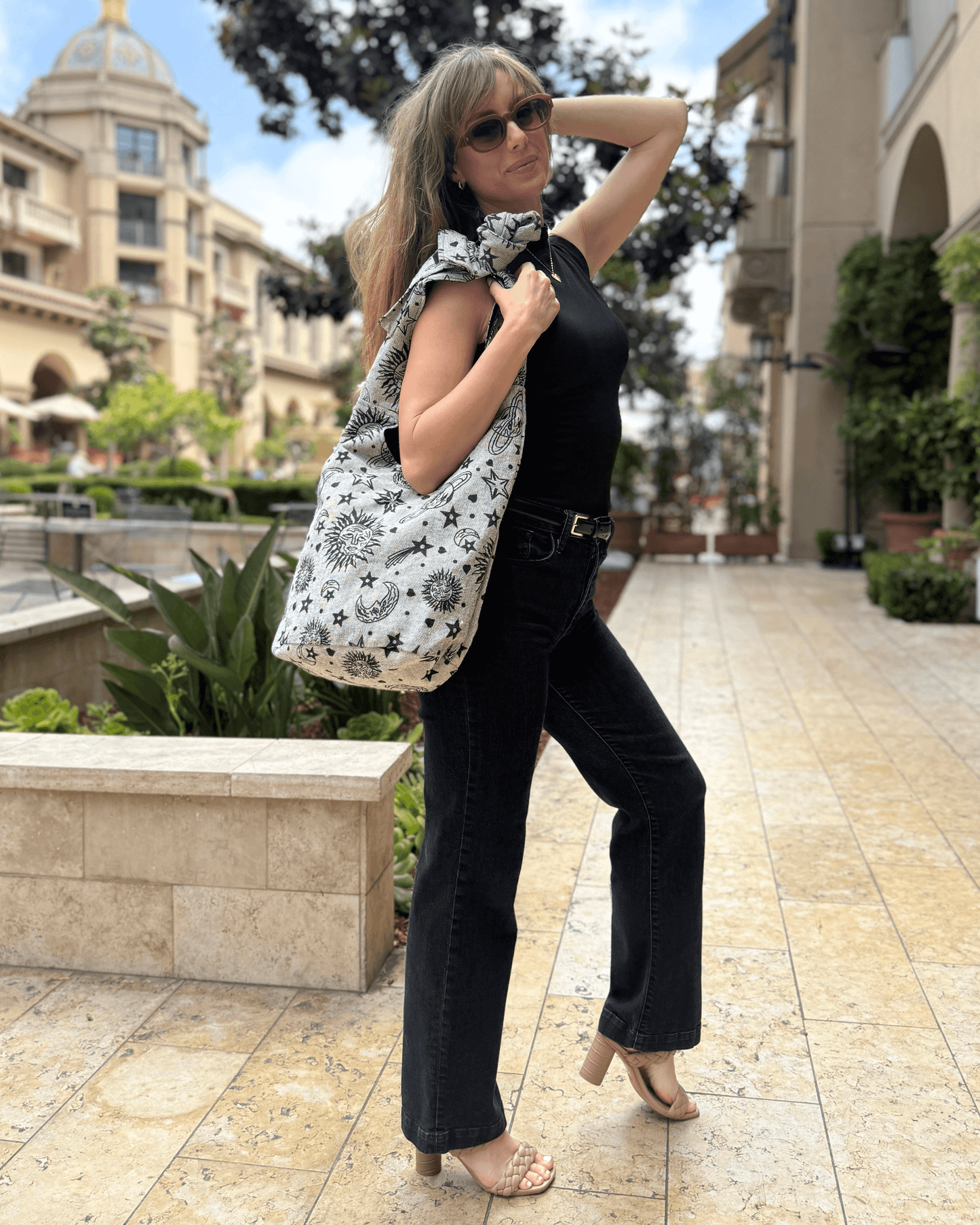 Kathmandu Collection Celestial Print Hobo Bag