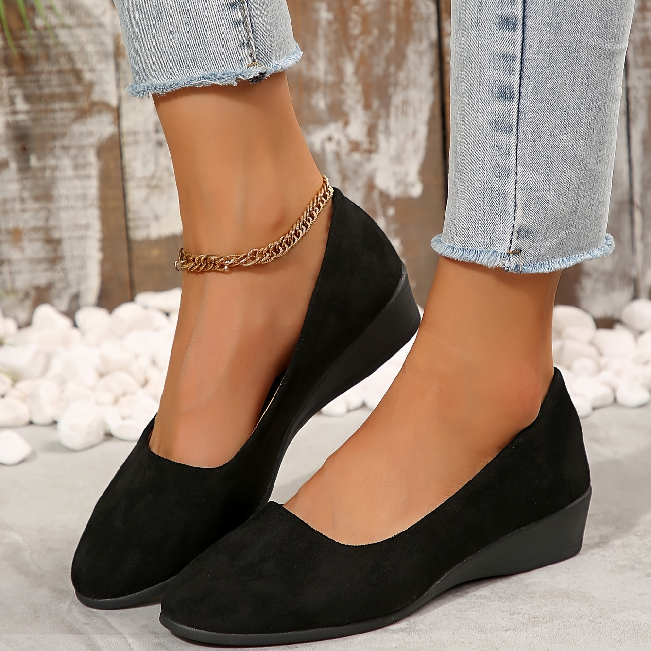 Elegant Low Heels Cushioned Non Slip Versatile Shoes