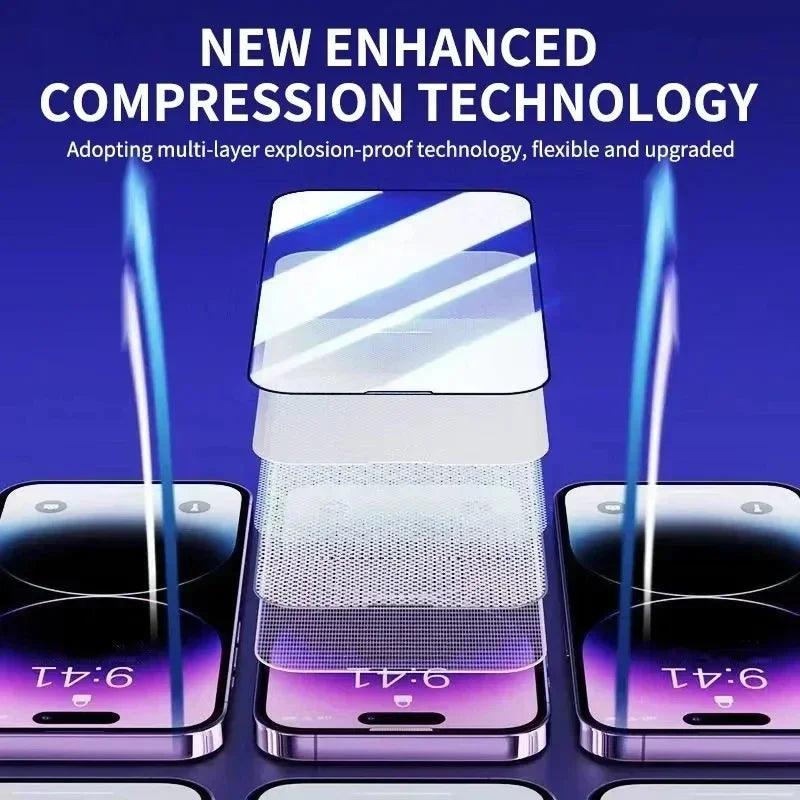 iShield Ultra-Clear Glass Screen Protector - 3-Pack, Oleophobic Coating, Easy Installation for iPhone 13/14/15 Pro & Mini