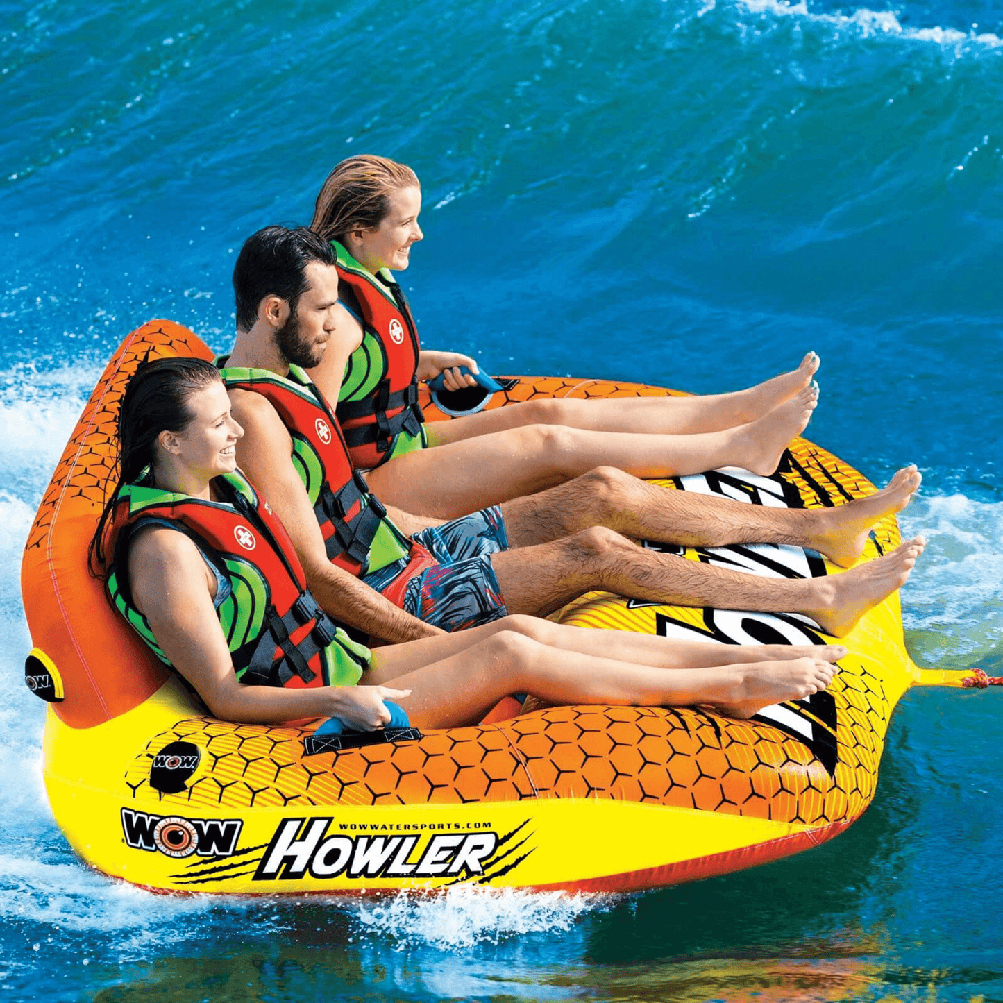 WOW Watersports Howler 1, 2 or 3 Person Inflatable Cockpit Towable Tube