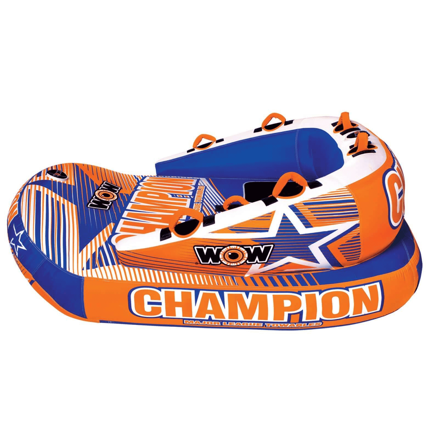 WOW Watersports Champion 2-Person Towable with EZ-Up Nose for Minimal Drag and Footrest