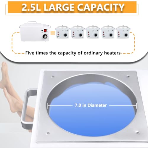 Flngr 5.5Lbs Professional Wax Warmer for Hair Removal with 0-120C Temperature Control, Large Wax Pot for Salon and Self-use, Gift