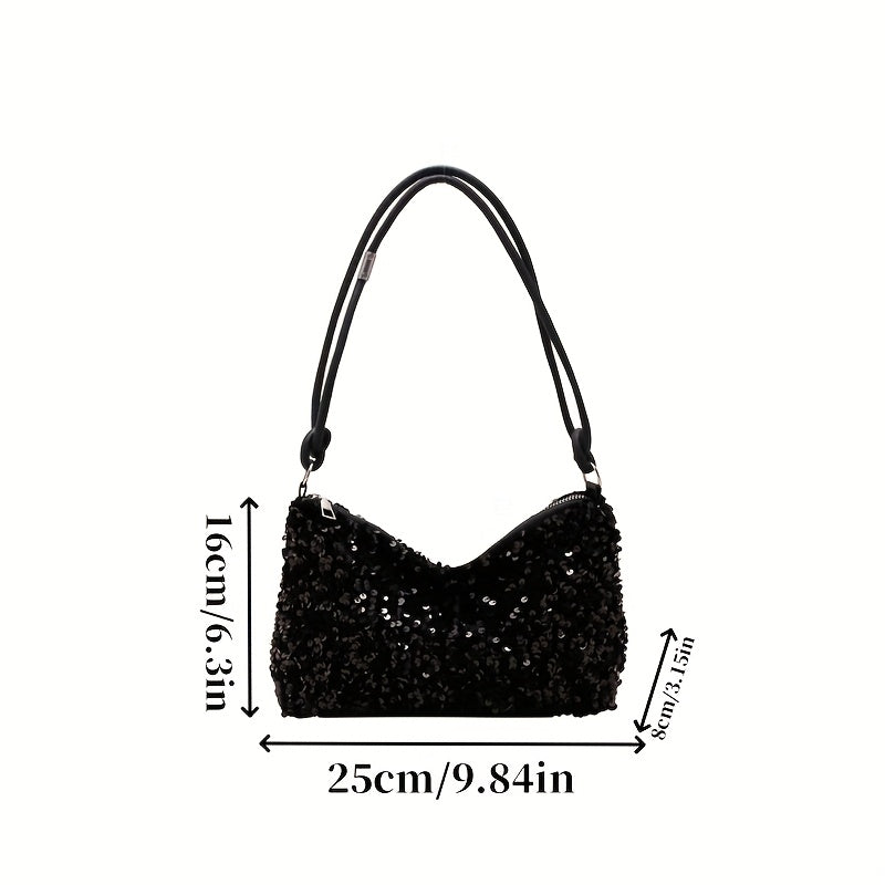 Sequin Shoulder Bag Stylish Spacious  EyeCatching