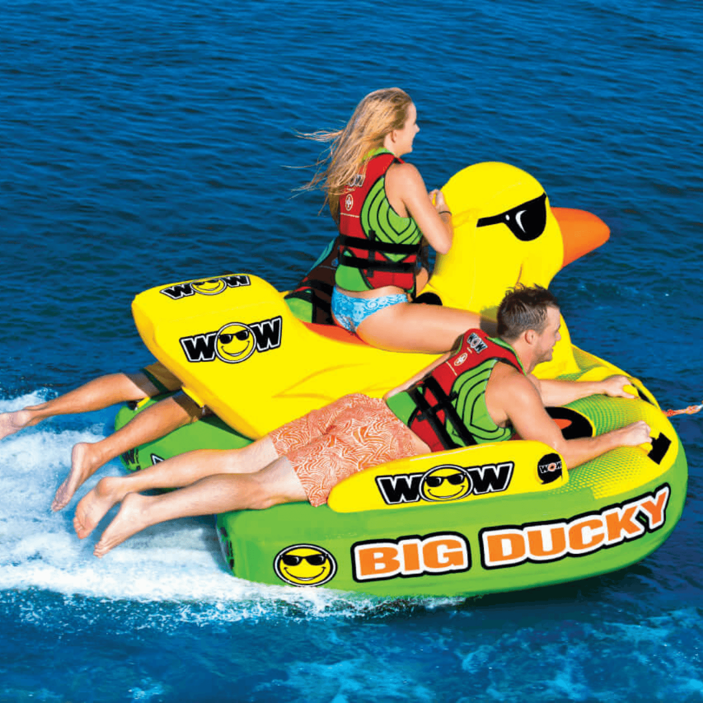 WOW Watersports Big Ducky 1 2 or 3 Person Inflatable Towable Deck Tube