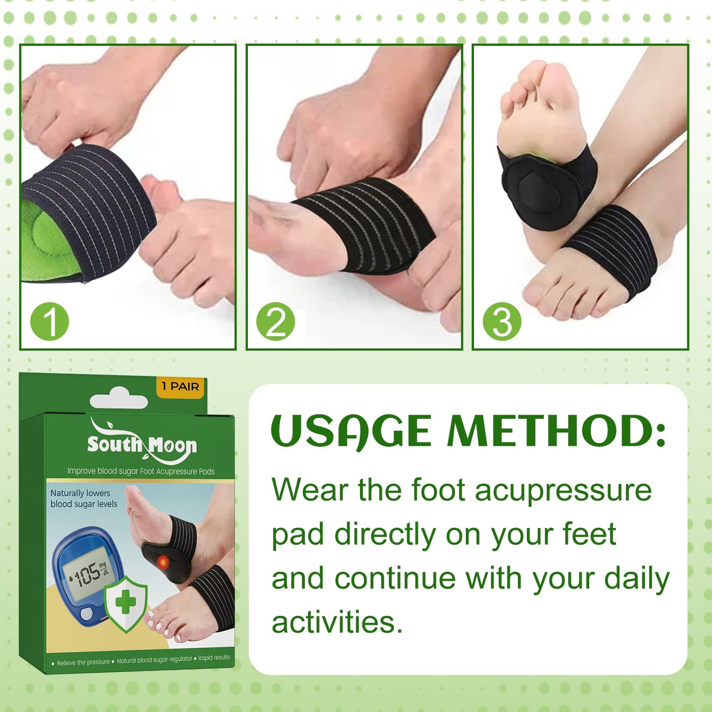 Foot Acupressure Pads, Relieve Heel Soreness Foot Massage Treatment Physical Discomfort Acupressure Pad