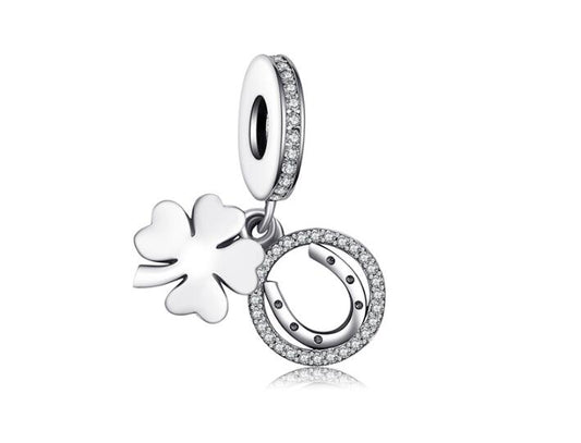 Jewelrypalace 100% 925 Sterling Silver Charms 4 Leaf Clover Charms Beads fit Bracelets Anniversary Gifts Fashion DIY Jewelry