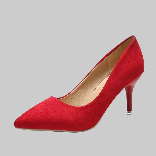 Women's Suede High Heel Pointed Shoes