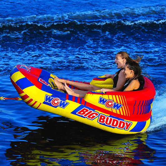 WOW Watersports Big Buddy 2 Person 2P Towable with Extra-Long Sidewalls