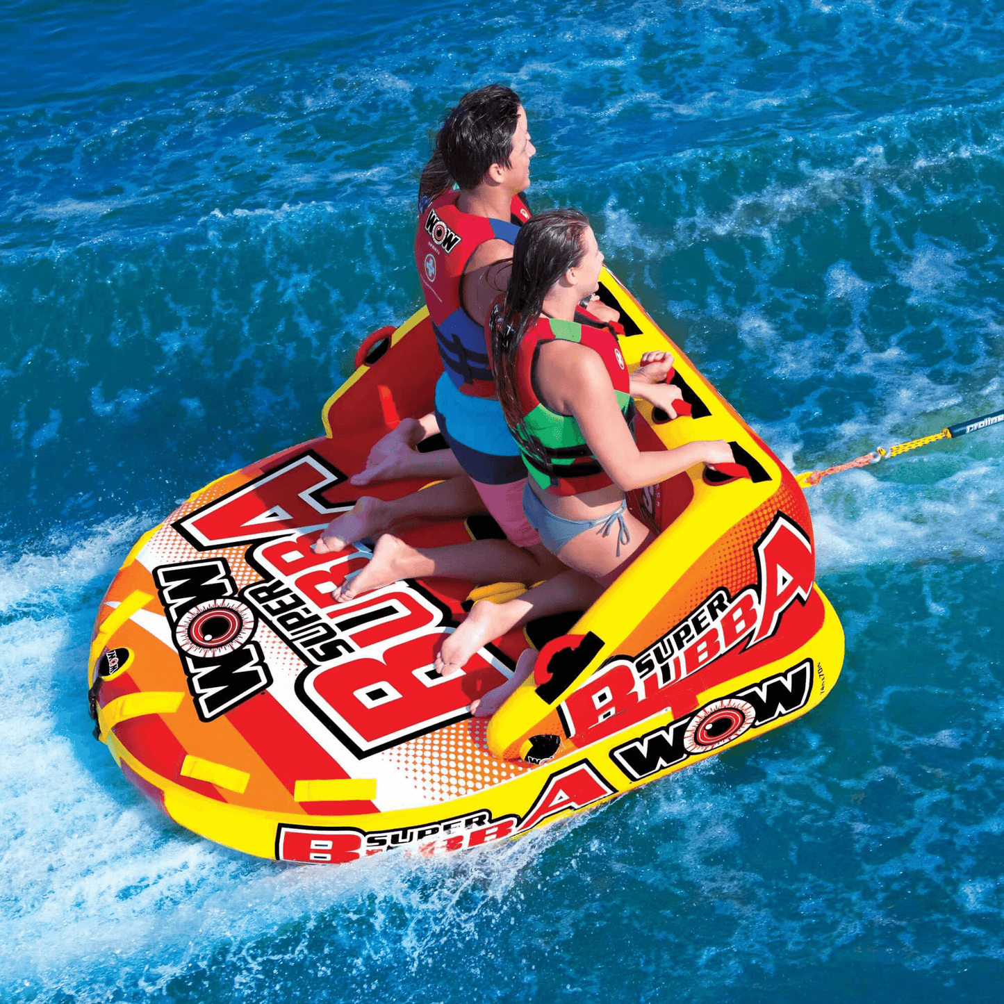 WOW Watersports Super Bubba 1-3 Person Inflatable Towable Deck Tube