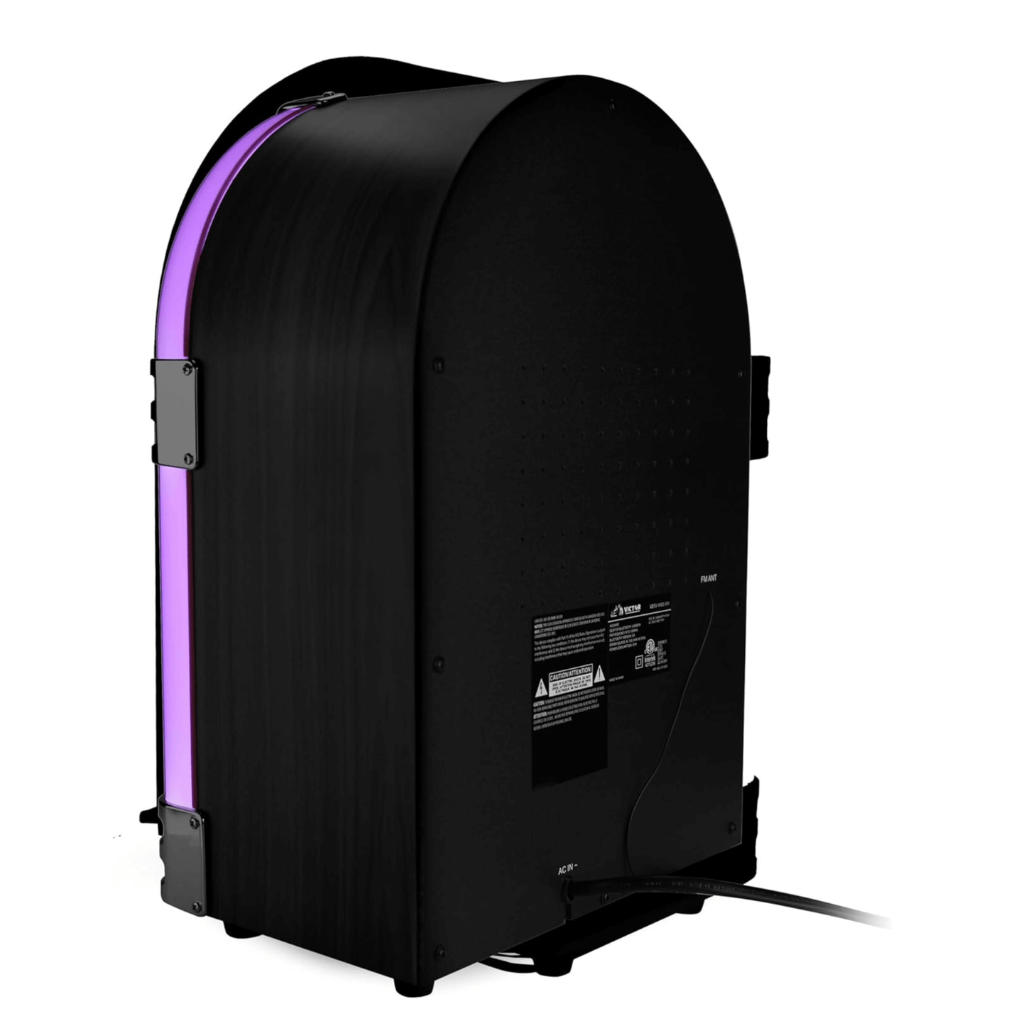 Victor Wilshire Bluetooth Jukebox with Multicolor LED Lighting and FM Radio