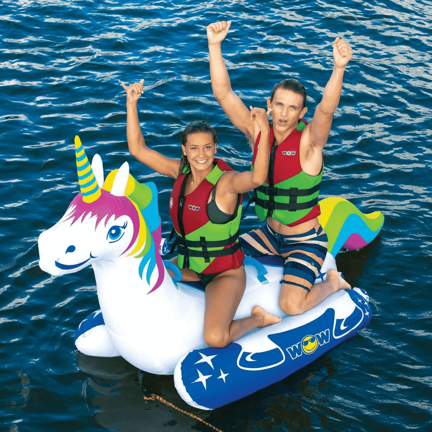 WOW Watersports Unicorn 1 or 2 Person Inflatable Towable Tube