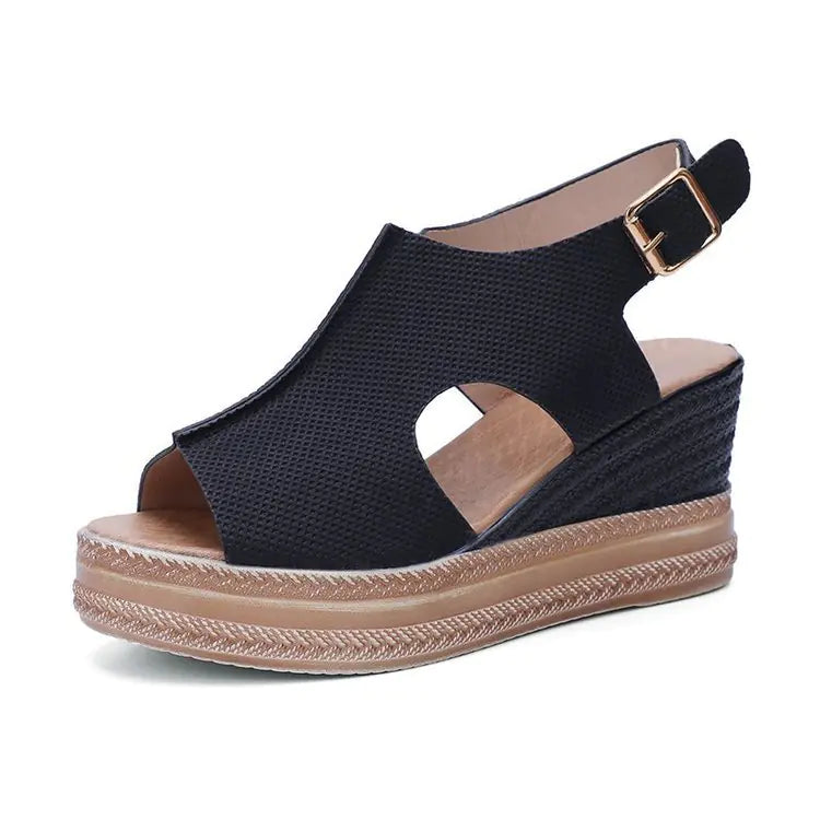 Women's Summer Wedge Heel Platform Peep Toe Sandals