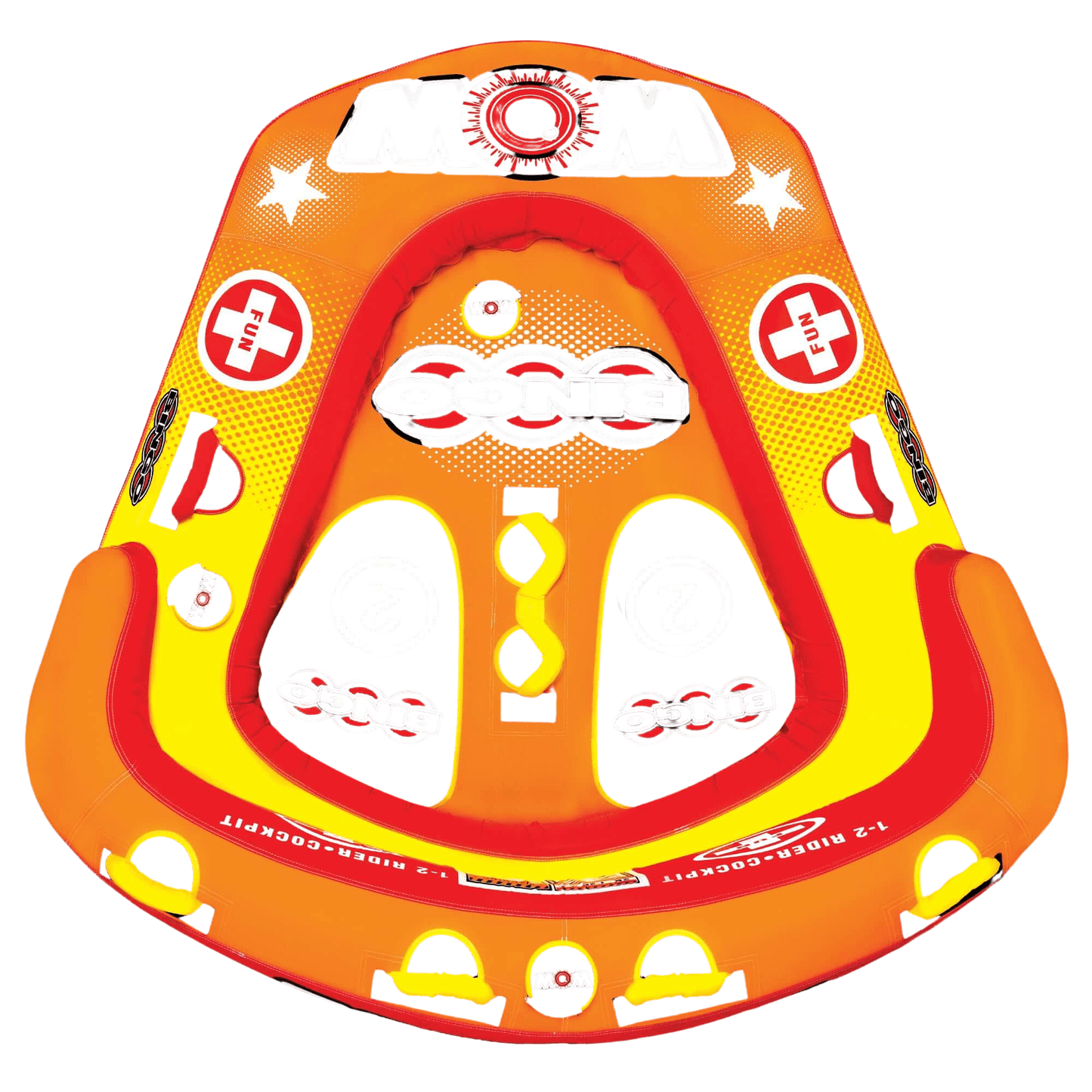 WOW Watersports Bingo 1-2 Person Cockpit Ski Tube with Secured Seating