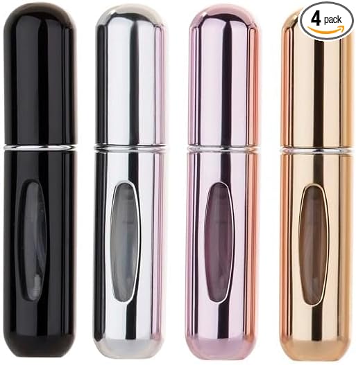 Refillable Perfume Atomizer Spray Bottles 5ml, 4-Pack