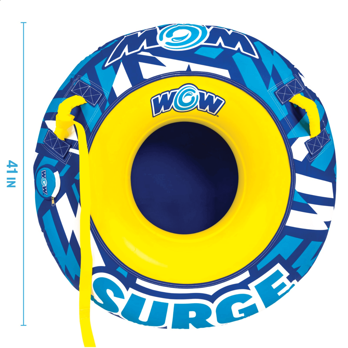 WOW Watersports Surge Tarpaulin-Bottom Snow Tube with Tow Leash