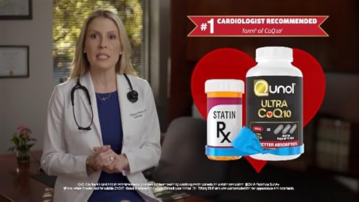 💓 Qunol Ultra CoQ10 100mg – 3X Better Absorption | 120 Softgels | Antioxidant for Heart Health & Energy Support